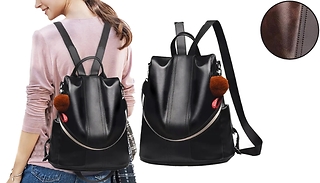 PU Leather Anti-theft Backpack - 2 Colours
