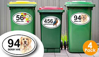 4-Pack Multicolour Bin Stickers - 6 Designs!