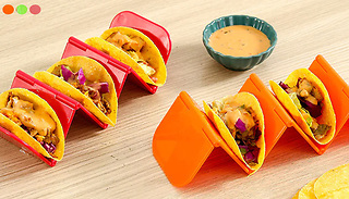 1, 2 or 4 Foldable Taco Trays - 3 Colours