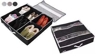 2-Pack of Sturdy Under Bed Shoe Storage Organisers - 3 Colours