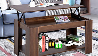 HOMCOM Wood Grain Effect Lift-Up Coffee Table -2 Designs