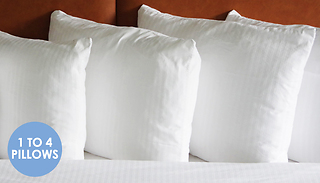 Hollowfibre Satin Stripe Hotel Pillows - 1, 2 or 4-Pack