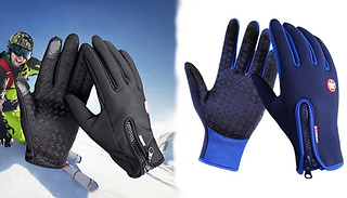 Touchscreen Waterproof Non-Slip Thermal Gloves - 2 Colours & 4 Sizes