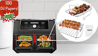 Air Fryer Stainless Steel Steam Grill & Skewer Rack - 100 Free Oil Pap ...