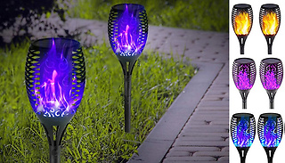 1-12 Solar LED Flickering Flame Torch Lights  4 Colours