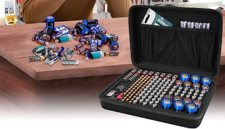 Battery Organiser Storage Case with Battery Tester