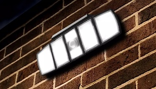 Solar-Powered 300-LED Wall-Mounted Security Lights