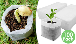 100 Non-Woven Biodegradable Nursery Planting Bags