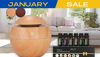 Electric Aroma Humidifier With Optional Essential Oils - 2 Colours