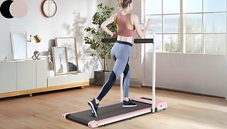 Folding Treadmill with Side Handrails - 2 Colours 