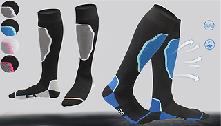 2 Pairs Outdoor Thermal Ski Socks - 2 Colours & Sizes