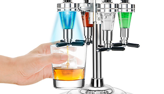 LED 4 Bottle Rotating Bar Caddy