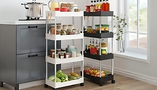 3/4 Tier Rolling Storage Cart - 2 Styles, 2 Colours