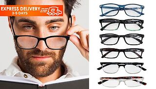6 Pack Unisex Reading Glasses - 4 Strengths!