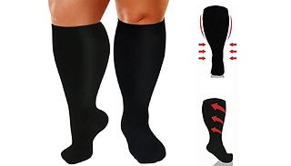 Wide Calf Compression Socks - 2 Colours & 3 Sizes