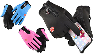 Pair of Touch Screen Water Resistant Gloves - 5 Sizes & 3 Colours