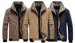 Men's Winter Corduroy Padded Jacket - 4 Colours & 7 Sizes