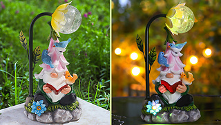 Solar Powered Educated Gnome Garden Light
