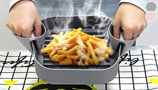 Silicone Air Fryer Tray & Heat-Proof Gloves - 2 Colours