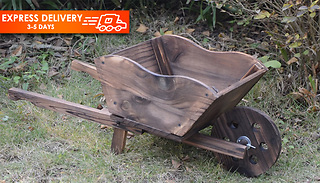 Wooden Garden Wheelbarrow Planter