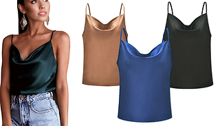 Satin Cami Top - 5 Colours & 6 Sizes