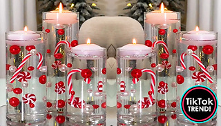 'Floating' Christmas Candyland Candle Decoration