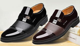 Men's Breathable Formal PU Leather Shoes - 2 Colours & 11 Sizes