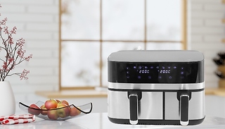 8.2L Dual Zone Air Fryer with Digital Display - 8 Preset Functions!