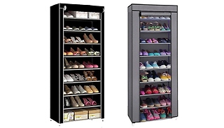 9-Tier Dustproof Shoe Cabinet - 2 Colours