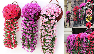Faux Hanging Wall Flowers - 5 Colours