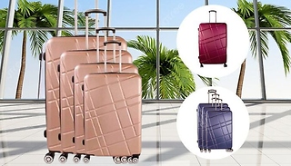 Set of 4 Travel Trolley Suitcases - 3 Colours