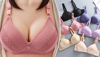 1, 2 or 3-Pack of Non-Wired Adjustable Padded Bras - 6 Colours & 5 Siz ...