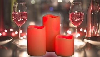 LED Flameless Flickering Colour-Changing Candles - With Remote! 