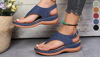 Summer Toe-Post Sling Back Sandals - 4 Colours & 5 Sizes 