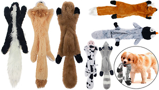 Squeaky Animal Dog Toy with No Stuffing - 7 Designs