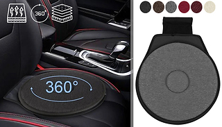 360 Rotating Memory Foam Car Seat Cushion - 6 Colours