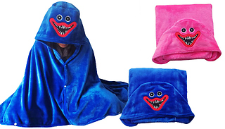 Wuggys-Inspired Plush Hooded Blanket - 2 Colours & 2 Sizes