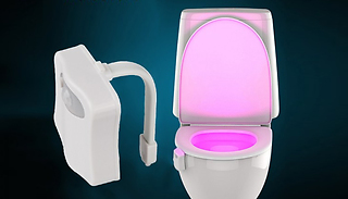 1 or 2 Motion Sensor LED Colour Changing Toilet Lights