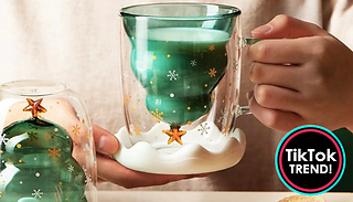Upside-Down Glass Christmas Tree Mug - as seen on TikTok!