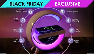 G Shaped Wireless Charger Speaker & Lamp - 2 Sizes