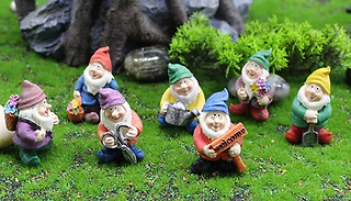 7-Piece Garden Gnome Statue Set