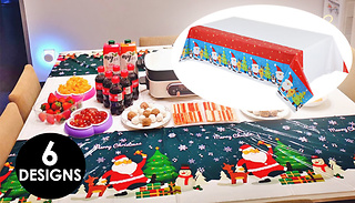 1 or 2 Disposable Waterproof Christmas Table Covers - 6 Designs