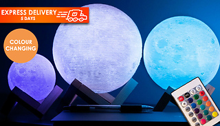 16-Colour Moon Lamp with Remote - 3 Sizes