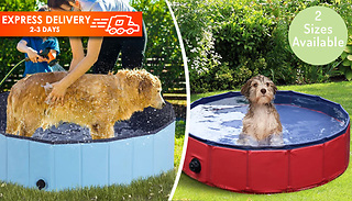 PawHut Foldable Pet Swimming Pool - 2 Sizes & 2 Colours