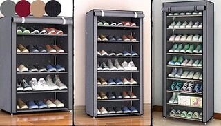 Multi-Tier Dustproof Shoe Cabinet - 4 Colours, 3 Sizes