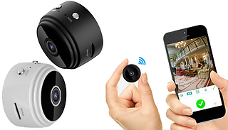 Mini Motion Sensor Wi-Fi Security Camera & Optional SD Card - 2 Colour ...