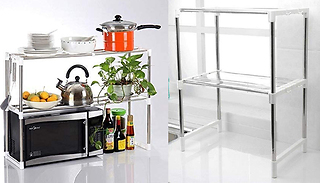 2 Tier Microwave Oven Rack Stand Shelf