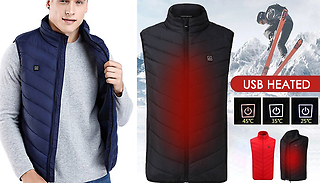 Unisex Thermal Electric USB Heated Gilet - 6 Sizes & 3 Colours