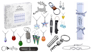 6 or 12 Luxury Christmas Crackers with Crystals from Swarovski