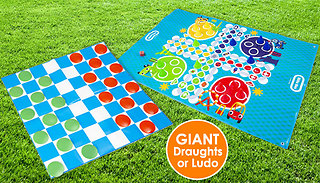 Giant Garden Board Game Sets - Ludo or Draughts